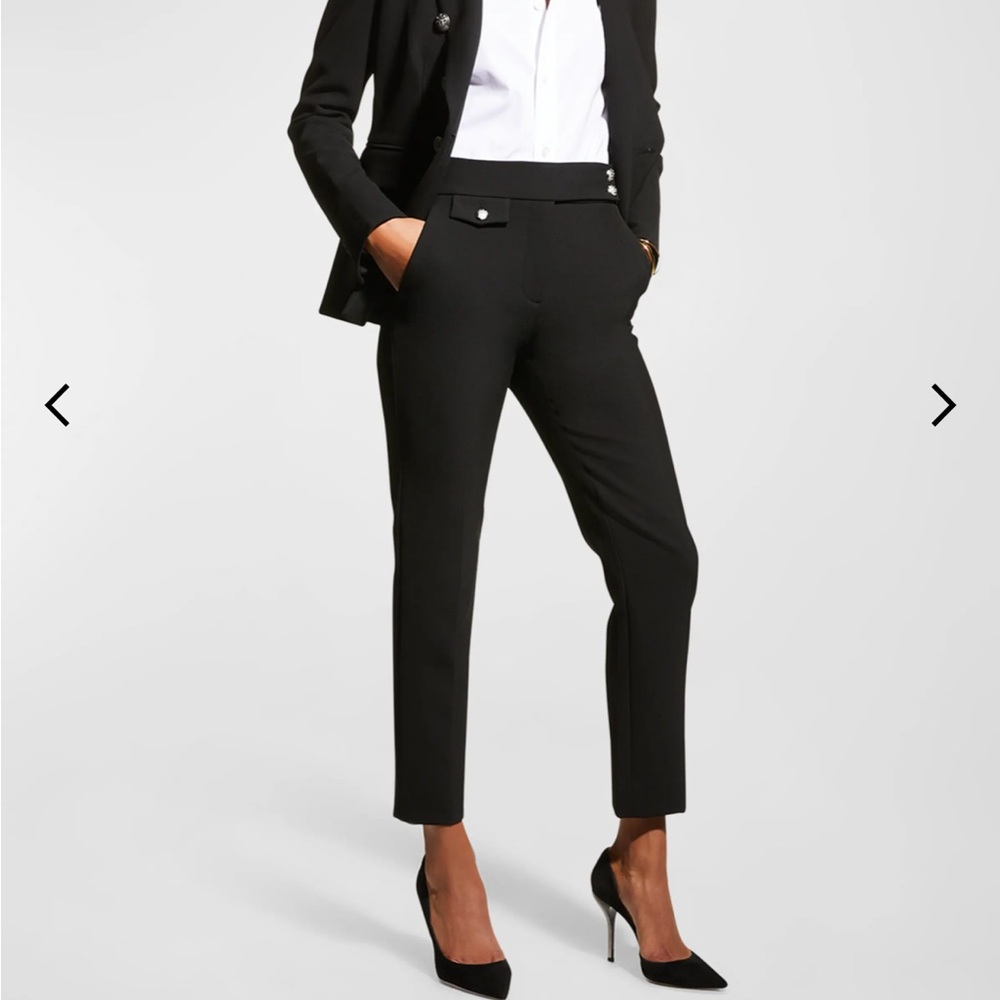 Veronica Beard Black Cropped Ankle Pants RENZO